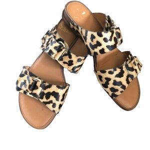 Sarto Franco Sarto Palomino Slip On Slide Sandal Sz. 6.5M Double Strap Leopard